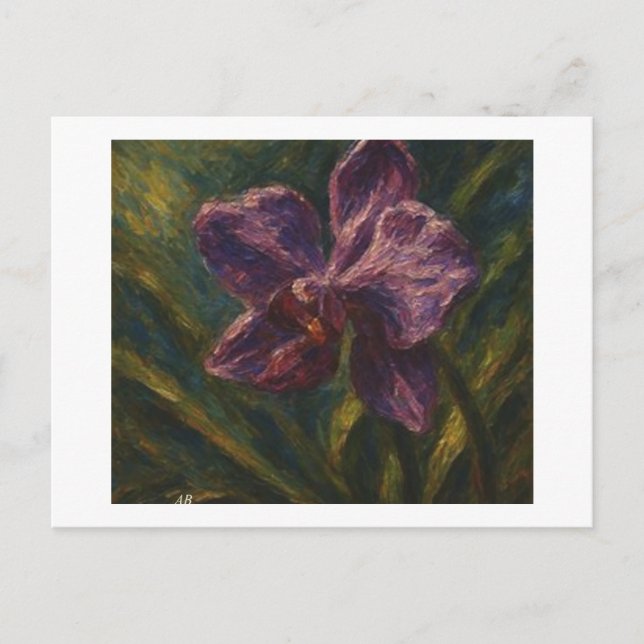 Vibrant Purple Orchid,  Postcard (Front)