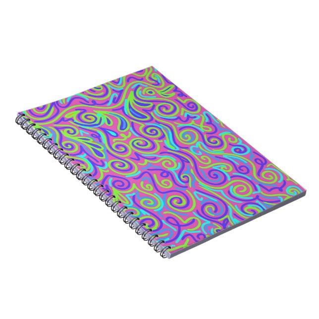 Vibrant purple pattern  notebook (Right Side)