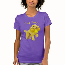 Vibrant Purple Poodle Art Stay Sweet T-Shirt
