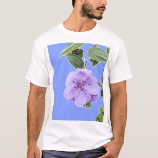 Vibrant Purple Princess Flower Isolated on Light B T-Shirt