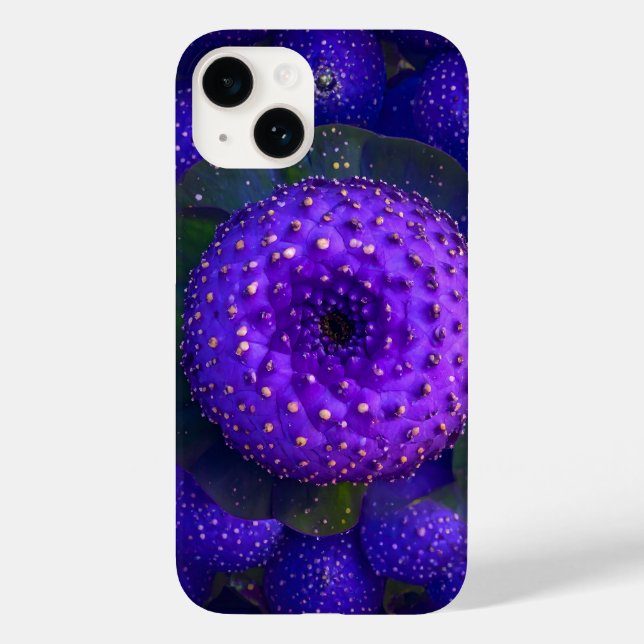Vibrant Purple Speckled Nature iPhone Case (Back)