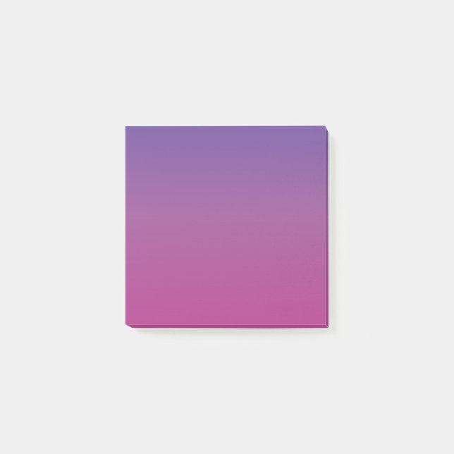 Vibrant Purple to Pink Gradient Post-it Notes (Front)