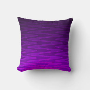 Vibrant Purple Zigzag Pattern Throw Pillow