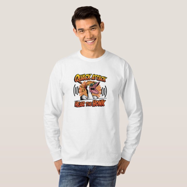 Vibrant Quack Attack Long Sleeve T-Shirt (Front Full)