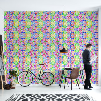 Vibrant Rainbow Concentric Circles Wallpaper