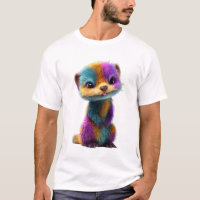 Vibrant Rainbow Furry Weasel Critter Men