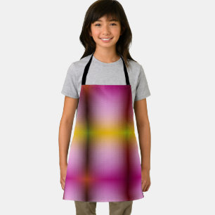 Vibrant rainbow gradient apron with shades of pink