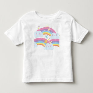 Vibrant Rainbow Graphic T-Shirt, cute Toddler T-shirt