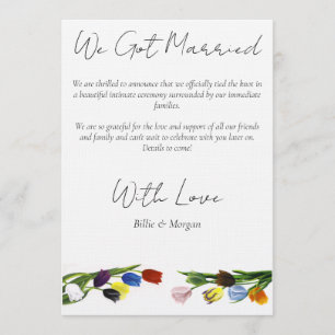 Vibrant Rainbow Minimalist Tulip LGBTQ+  Invitation