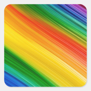 Vibrant Rainbow of Colors Square Sticker