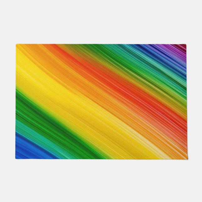 Vibrant Rainbow of Colours Doormat (Front)