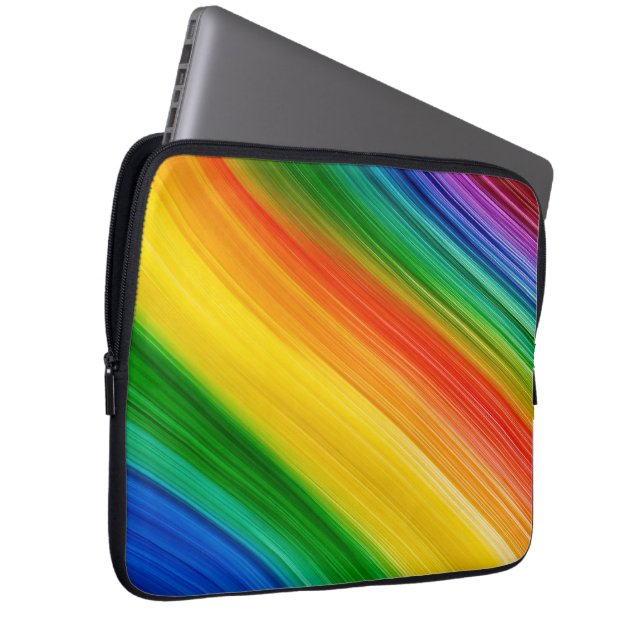 Vibrant Rainbow of Colours Laptop Sleeve (Front Right)