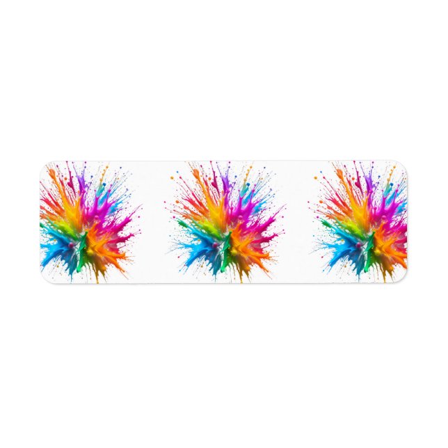 Vibrant Rainbow Paint Splatter Explosion (Front)
