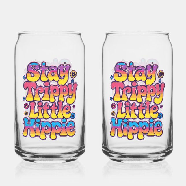 Vibrant Rainbow Stay Trippy Hippie Quote (Recto)