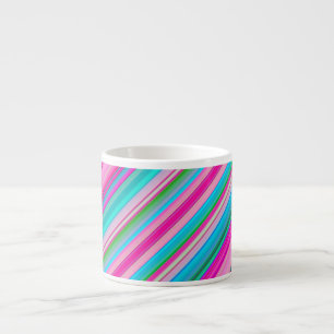 Vibrant Rainbow Stripe Pattern Design Espresso Cup