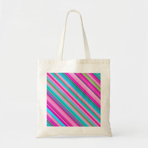 Vibrant Rainbow Stripe Pattern Design Tote Bag
