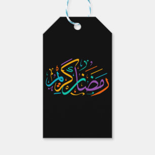 Vibrant Ramadan Kareem Arabic Calligraphy Islamic  Gift Tags