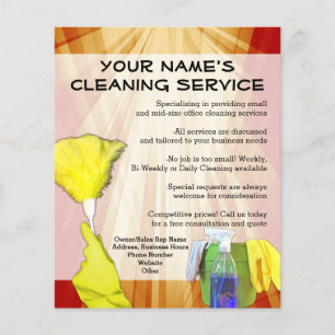 Vibrant Ray Business Office Cleaning Service Flyer
