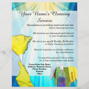Vibrant Ray Business Office Cleaning Service Flyer