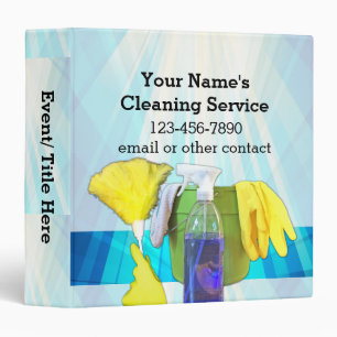 Vibrant Rays Custom Cleaning Service Business Binder