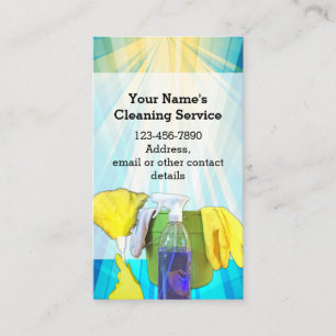 Vibrant Rays Custom Cleaning Service Business Business Card