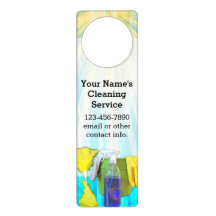 Cleaning Door Knob Hangers Zazzle Ca