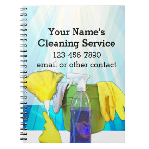 Vibrant Rays Custom Cleaning Service Business Notebook