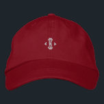 Vibrant Red Colour Signature M Initial Alphabet-Ha Embroidered Hat<br><div class="desc">Add energetic fashion appeal to your collection with this Red Adjustable Cap showcasing an expertly embroidered “M” accent for a standout personalized look. The vivid red tone creates a striking appearance that pairs effortlessly with sporty outfits, denim styles, travel clothing, and modern casual wear. Artistic stitching details give the cap...</div>