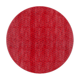 Vibrant Red Fabric Texture Cutting Board