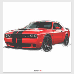 Vibrant Red Muscle Car