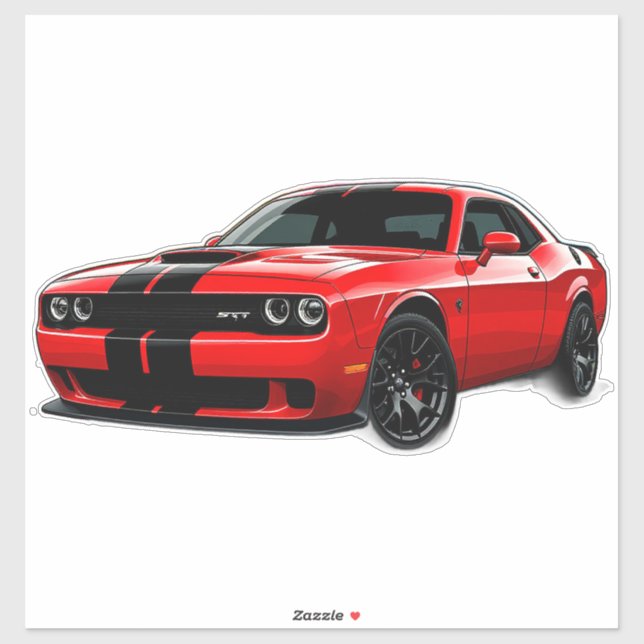 Vibrant Red Muscle Car (Sheet)