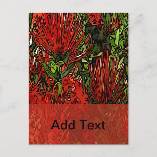 Vibrant Red Orange Firebush  Postcard (Front)