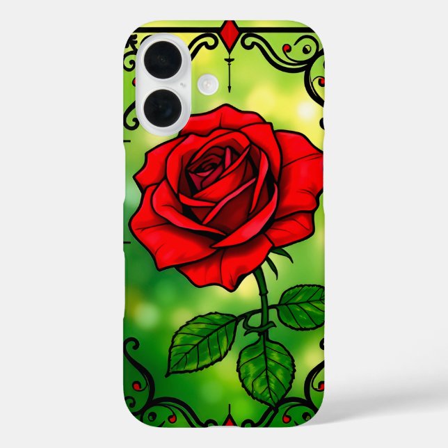 Vibrant red rose Case-Mate iPhone case (Back)