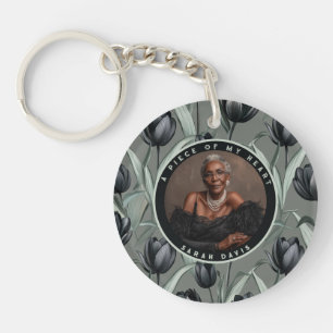 Vibrant remembrance gift Floral Tulip Keychain