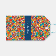 Vibrant Retro 60s Daisy Flower Power Pattern