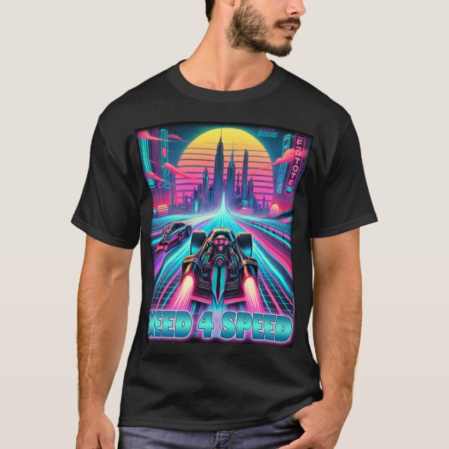 Vibrant Rétro Besoin de T-shirt 4 Vitesse (Devant)