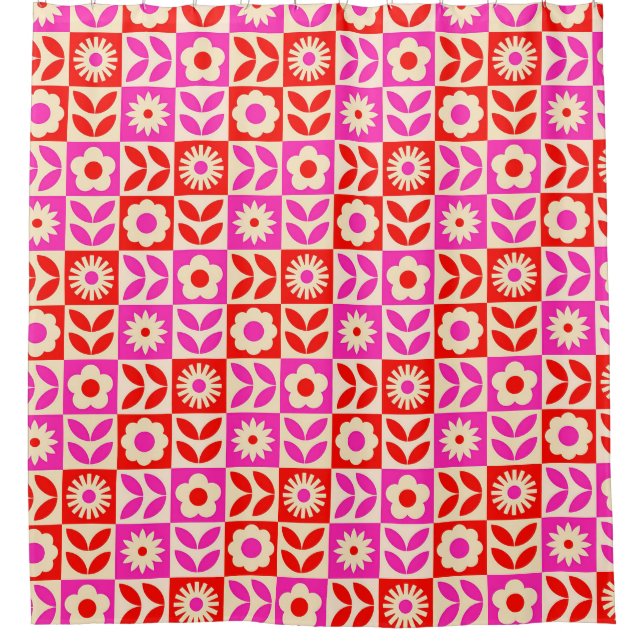 Vibrant Retro Floral Pattern (Front)