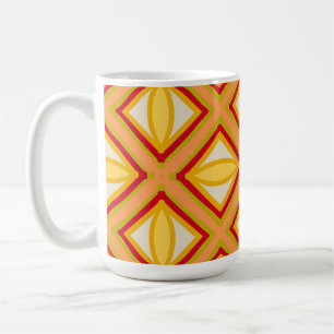 Vibrant Retro Geometric Pattern Classic Mug