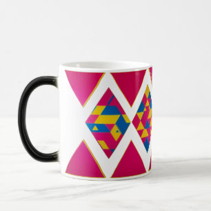 Vibrant Retro Geometric Triangles – Morphing Mug