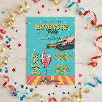 Vibrant Retro Pop Art New Year's Eve Party