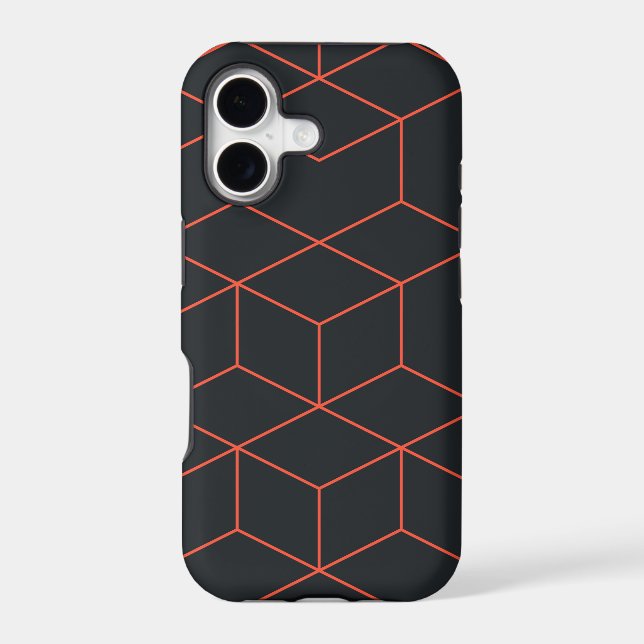Vibrant, retro, simple, cool, trendy cube pattern (Back)