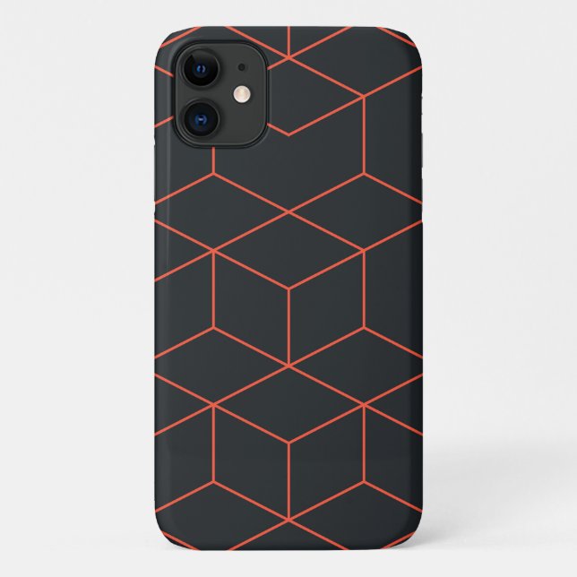 Vibrant, retro, simple, cool, trendy cube pattern Case-Mate iPhone case (Back)