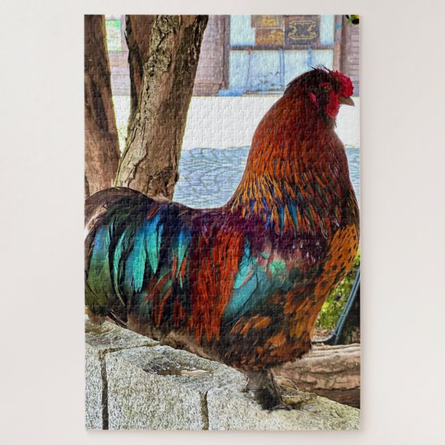 Vibrant Rooster 1014 Piece Jigsaw Puzzle (Vertical)