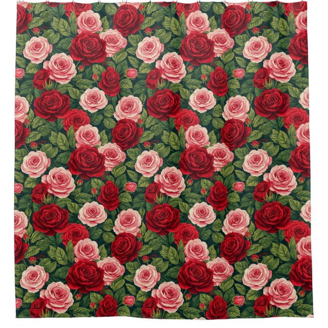 Vibrant Rose Pattern With Red And Pink Roses (Front)