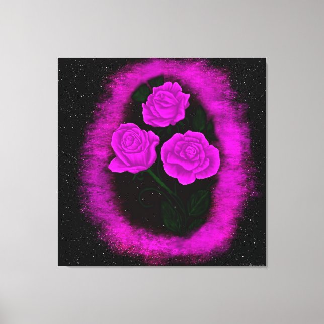 Vibrant Roses Canvas Print (Front)
