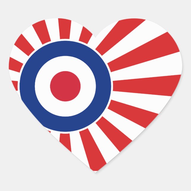 Vibrant Roundel Mods JAPAN Target Scooter Heart Sticker (Front)
