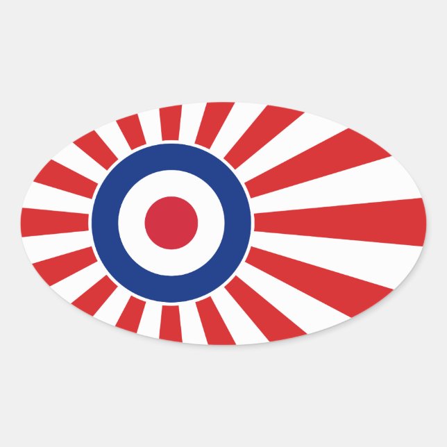 Vibrant Roundel Mods JAPAN Target Scooter Oval Sticker (Front)