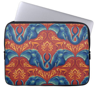 Vibrant Safari Tapestry Pattern - The White Lotus Laptop Sleeve