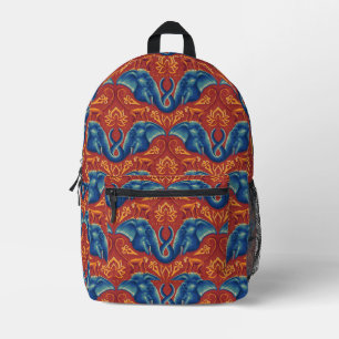 Vibrant Safari Tapestry Pattern - The White Lotus Printed Backpack