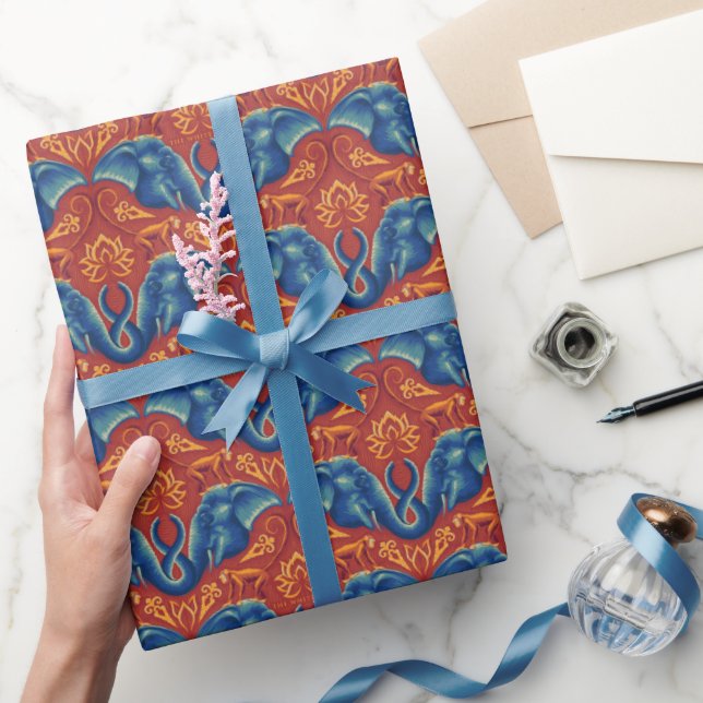 Vibrant Safari Tapestry Pattern - The White Lotus Wrapping Paper (Gifting)